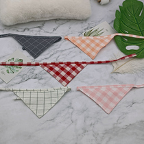 (Two Clothing) ins Rinths Washed Cotton Pets Triangle Towels Pooch Scarves kitty Neck Little Medium-sized Large Dogs