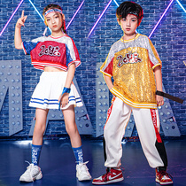 Children acting out of the street dance suit hip-hop Shafewer boys Rack Daughter Drum Girl Jazz Dance 6-section Costume Sequel