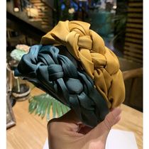 Braided hairband children winter hair accessories high skull top hoop braid lazy wide-brimmed hair braid twist sweet