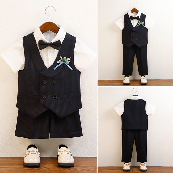 Boys suit piano performance host small suit children chorus high-end one-year-old boy Boys suit piano performance host small suit children chorus high-end one-year-old boy