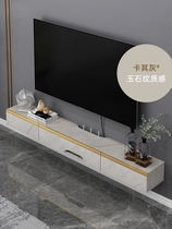 Wall-mounted TV cabinet solid wood light luxury small apartment TV cabinet wall rack bedroom simple wall mounted set-top box