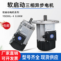 Nanjing aluminum shell soft start motor YSE90L-4 1 5KW crane traveling cart walking running motor