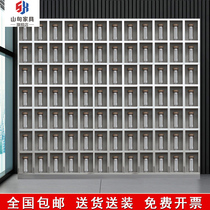 Stainless steel cup cabinet employees Dog cup shelves placed the factory workshop tea room 84 cup cup cabinet