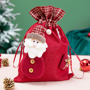 圣诞节礼物袋平安夜苹果袋平安果包装盒装饰小礼品袋福袋糖果袋子