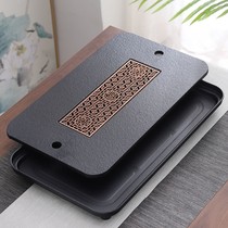 Boiling water tea tray one new tea tray ceramic Wujin stone simple storage and drainage type dry brewing table tea set full set of household