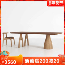 Nordic solid wood log negotiation table personality fashion rectangular desk creative designer computer desk conference table