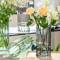 GW Light Lavish Nordic Minimalist Creative Vase Water Raising Flowers Bottle Flower Arrangement Glass Vase Transparent Floral Living Room Pendulum