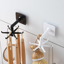 Rotary Hooks Free of perforated Kitchen Hooks Powerful Viscose Walls Home Wall-mounted Creative Sticky Hook Multifunction Hooks