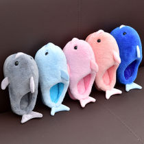 Autumn and winter slippers indoor children boys and girls adult cartoon parent-child couple non-slip cute home cotton slippers