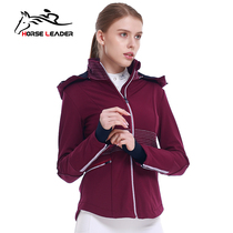 HORSE Spring-autumn thickened equestrian equipment Body Warm Riding Clothing Women Plus Suede Windproof Training Clothing
