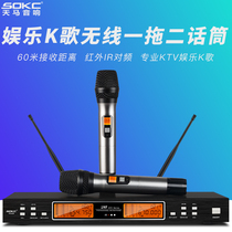 KU-400 Wireless microphone professional home stage ktv karaoke one after two U conference section FM microphone