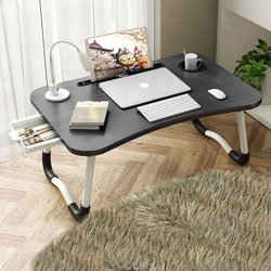 Small bed table, computer table, folding bamboo bed dining table, lazy table, simple foldable mobile dormitory study table