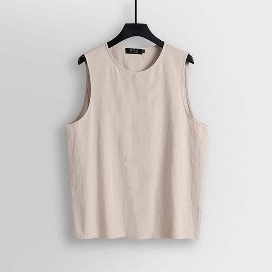Summer thin cotton and linen sleeveless vest for men Chinese style cotton and linen buckle vest retro Chinese Tang suit loose craned shoulders
Summer thin cotton and linen sleeveless vest for men Chinese style cotton and linen buckle vest retro Chinese Tang suit loose craned shoulders