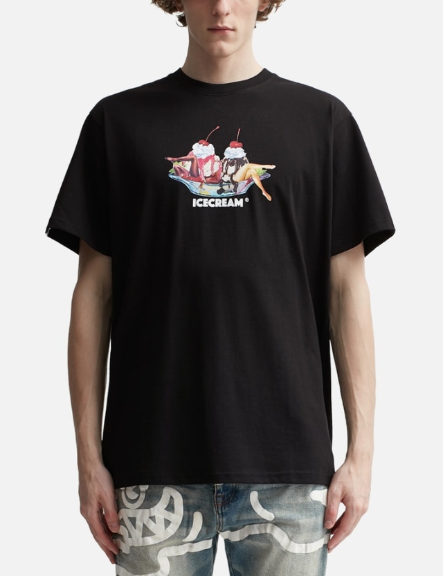 Icecream Leg Short Sleeve T-shirt короткий рукав Футболка мужской HBX Icecream Leg Short Sleeve T-shirt короткий рукав Футболка мужской HBX,
