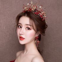 Show and clothing headwear simple and generous wedding 2022 New minimalist round face bride high-end wedding dress Chinese crown