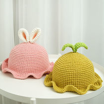 Baby Hat Hand Woven Diy Baby Line Material Bag Cartoon Hat Budding Hat Rabbit Ear Material Bag Hands