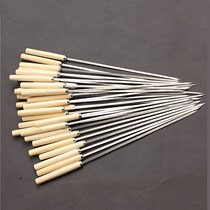 Stainless Steel Wood Handle Grilling Flat Sign Barbecue Needle Oven Sign accessories Roasted Goat Meat String Drills COMBINE BAKING SIGN