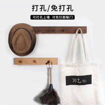 Creative Hook-Free Solid Wood Hanging Clothes Hook Into The Home Xuanguan Hood Hook Powerful Viscose Door Rear Bearing Hung Hanger