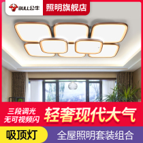 Bull Pint Xuan Living Room Lamp Nordic Luxury Light Lavish Style Lighting Main Lamp Full House Suit Package lamp suction ceiling lamp