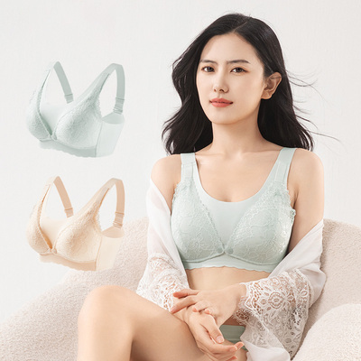 十月结晶背心式哺乳内衣运动孕妇文胸无钢圈喂奶文胸3cm宽肩带