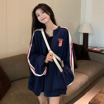 Korean womens ins suit Korean jacket womens spring and autumn 2021 New thin loose baseball uniform