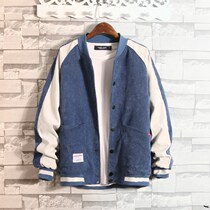 Hong Kong trendy brand Edison Chen mens winter Korean denim jacket casual jacket slim handsome baseball clothes trend