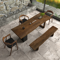 Solid Wood Large Plate Tea Table Tea Table Modern Minima Home Tea Table Office Tea Table Office Tea Table Commercial Pine Wood Log Table