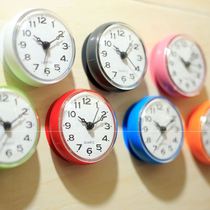 New waterproof bathroom fridge hanging bell small suction cup minimalist hanging watch kitchen clock home creative small clock