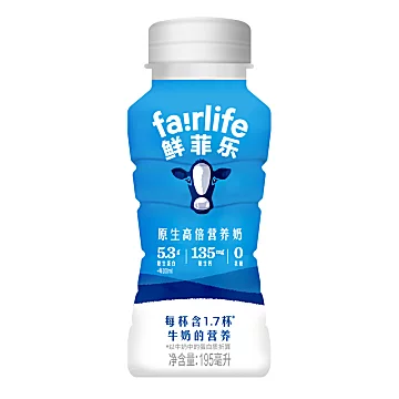 【鲜菲乐】原生高钙低脂牛奶195ml*12瓶[77元优惠券]-寻折猪