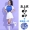 3005 short blue top+white pleated skirt+socks+cheerleading ball