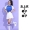 3005 short blue top+white pleated skirt+socks