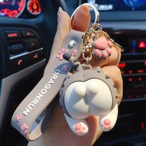 Live Linet Red Cat Butt Car Key Hangings Key Buttons Female Delicate Cute Bag Pendant Paparazzi Keychain