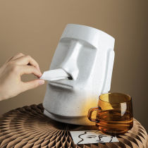 Creative stone napkin tissue box living room tea table light luxury paper box simple personality design decorative ornaments
