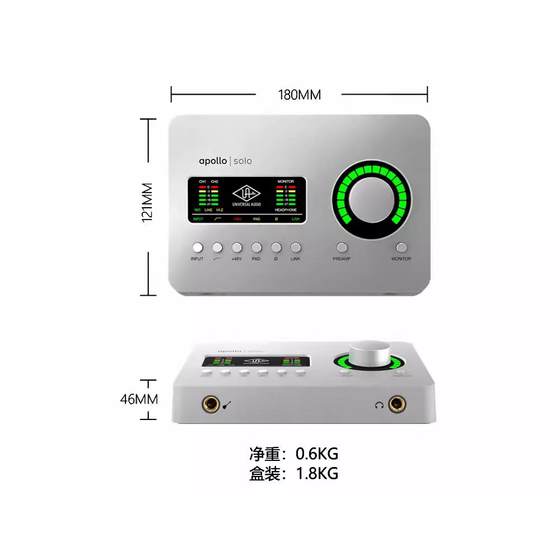 UA Apollo Solo 2 In 및 4 Out USB3.0 아폴로 사운드 카드 데스크탑 Thunderbolt 3 오디오 인터페이스 UA Apollo Solo 2 In 및 4 Out USB3.0 아폴로 사운드 카드 데스크탑 Thunderbolt 3 오디오 인터페이스
