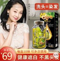 Han Yan FLWB American pecan fruit dye cream Han Ye bubble hair color hair dye wash black and white hair Wang Ji endorsement