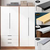 Sophia cut-free wardrobe door black dark handle modern minimalist recessed kitchen cabinet gold drawer handle