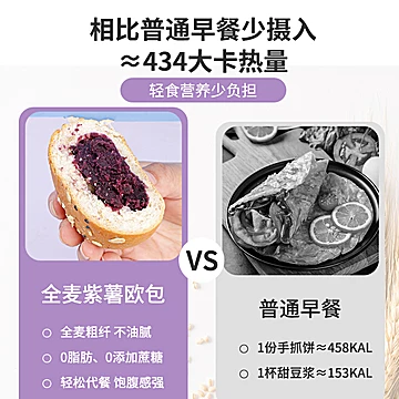 8只欧包紫薯夹心无添加蔗糖1斤全麦面包[17元优惠券]-寻折猪