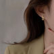 실버 바늘 작은 기하학적 귀걸이 금속 스타일 간단 실버 바늘 작은 기하학적 귀걸이 금속 스타일 간단