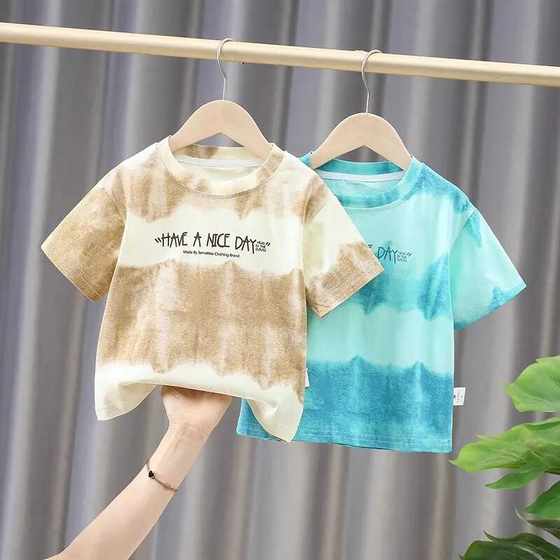 Children's short-sleeved summer tie-dye pure cotton T-shirts for children and brothers dresses for babies, small and medium-sized boys and girls fashionable tops
Children's short-sleeved summer tie-dye pure cotton T-shirts for children and brothers dresses for babies, small and medium-sized boys and girls fashionable tops