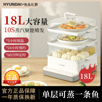 South Korean modern electric steamer Home Multi-function three-layer large capacity steam boiler fully automatic small breakfast electromechanical steam box