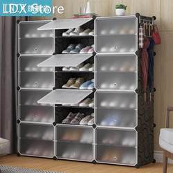 8 Layers 12 Doors Plastic Wardrobe Shoe Rack Shoe Shelf Home