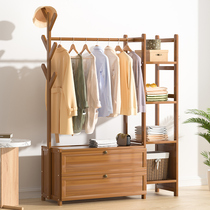 Clothes hanger bedroom floor hanging clothes hanger bedroom clothing hat frame home indoor night sleeping and putting clothes rack non-solid wood