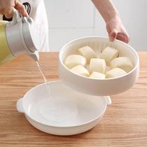 Microwave steamer special utensils added with bowl hot KRQ container steaming box water steamer cooking pot home dishes with steamed steamed steamed buns