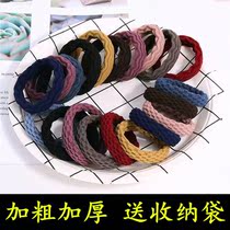 Thick high elastic hair rope adult tie hair ponytail leather band female no seam hair ring Korean simple head rope