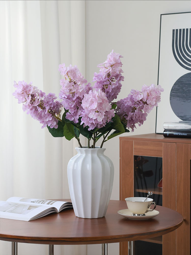 High Quality Artificial Flower Hydrangea Living Room Silk Flower Decorative Ornaments Dining Table Floral Wedding Landscaping Fake Flower Props