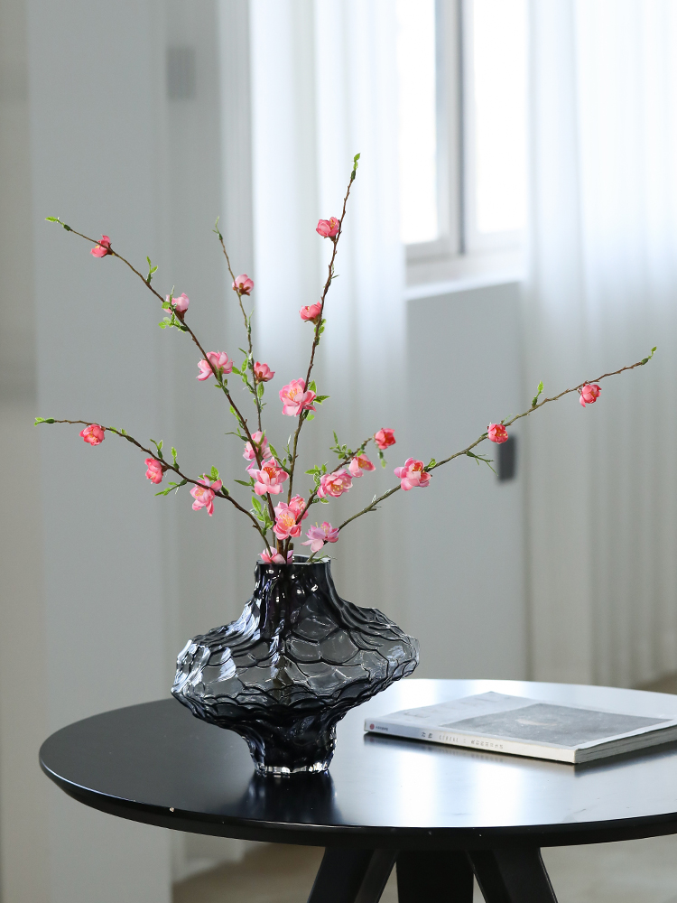 Wintersweet Plum Blossom Branch Artificial/Fake Flower Peach Blossom Chinese Household Decoration Flower Arrangement Living Room Dried Flowers TV Cabinet Decorations