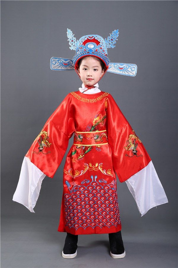 女驸马儿童状元服演出服装古装状元帽戏曲京剧男女小孩戏服状元郎