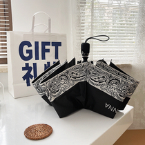 Under the focus high-end cashew flower umbrella female sunscreen automatic sun umbrella sunny and rainy dual-use folding vinyl sunshade