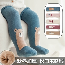 Infant long tube socks one-year-old baby high tube socks do not stretch legs over the knee socks autumn and winter thickening warm fat baby