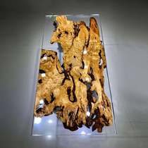 Nordic modern minimalist solid wood large plate tea table table table table table Table Desk Marine Table Epoxy river table